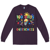 Plum 100 days of embracing differences Long Sleeve Tee - MaliasSmallBusiness