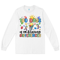White 100 days of embracing differences Long Sleeve Tee - MaliasSmallBusiness
