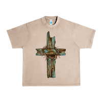 French Oak cross with thorn Urban Heavy Tee - BarkalooDesign