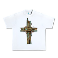 White cross with thorn Urban Heavy Tee - BarkalooDesign