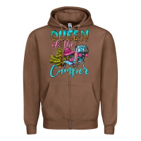 Chestnut Queen Of The Camper Zipper Hoodie - BundleAndBundleShop