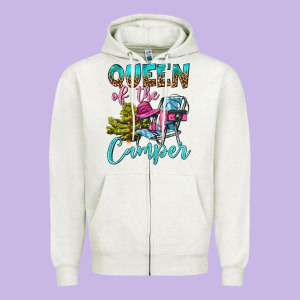 Queen Of The Camper Zipper Hoodie Designed By Bundleandbundleshop