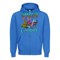 True Royal Queen Of The Camper Zipper Hoodie - BundleAndBundleShop