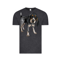 Vintage Black bluetick coonhound Vintage Tee - LillyAllenDesigns