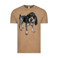 Vintage Coffee bluetick coonhound Vintage Tee - LillyAllenDesigns