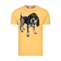 Vintage Mustard bluetick coonhound Vintage Tee - LillyAllenDesigns