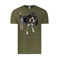 Vintage Olive bluetick coonhound Vintage Tee - LillyAllenDesigns