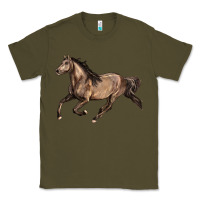 Army Green Missouri Fox Trotter horse Classic Tee - LillyAllenDesigns