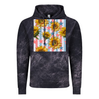 Cloud Black patriotic sunflowers stripes and stars seamless patrern Vintage Hoodie - BundleAndBundleShop