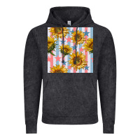Vintage Black patriotic sunflowers stripes and stars seamless patrern Vintage Hoodie - BundleAndBundleShop