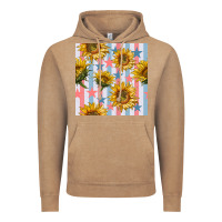 Vintage Coffee patriotic sunflowers stripes and stars seamless patrern Vintage Hoodie - BundleAndBundleShop