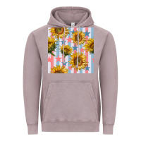 Vintage Zinc patriotic sunflowers stripes and stars seamless patrern Vintage Hoodie - BundleAndBundleShop