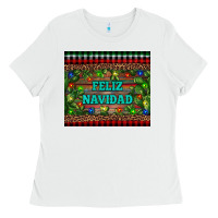 White feliz navidad Ladies Tee - RanaPortraitStore