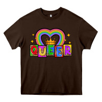Chocolate Brown queer Heavy Core Tee - Zillion Design Studio