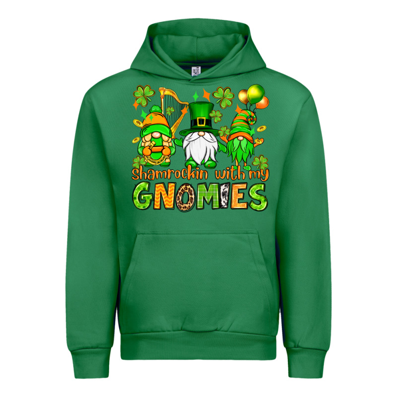 St. Patrick's Day Shamrockin' With My Gnomies Urban Hoodie by OliviaCreatesArt | Teevron
