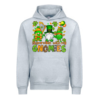 Heather Grey St. Patrick's Day shamrockin' with my gnomies Urban Hoodie - OliviaCreatesArt