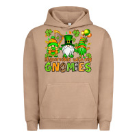 Pigment Burro St. Patrick's Day shamrockin' with my gnomies Urban Hoodie - OliviaCreatesArt