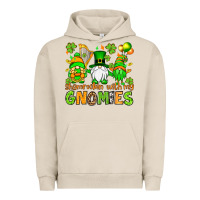 Pigment French Oak St. Patrick's Day shamrockin' with my gnomies Urban Hoodie - OliviaCreatesArt