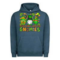 Pigment Midnight Navy St. Patrick's Day shamrockin' with my gnomies Urban Hoodie - OliviaCreatesArt