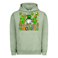 Pigment Oil Green St. Patrick's Day shamrockin' with my gnomies Urban Hoodie - OliviaCreatesArt