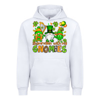 White St. Patrick's Day shamrockin' with my gnomies Urban Hoodie - OliviaCreatesArt