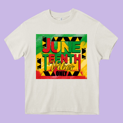 Juneteenth Vibes Only Tumbler Heavy Core Tee Designed By Barkaloodesign