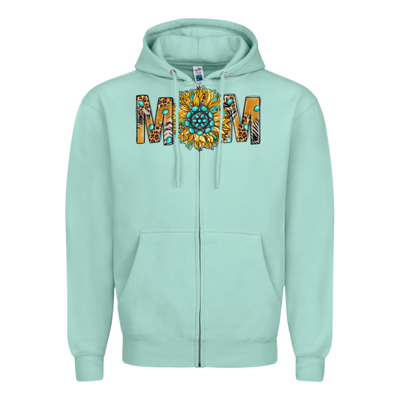 Western Mom With Gemstone And Sunflower Zipper Hoodie by BundleAndBundleShop | Teevron
