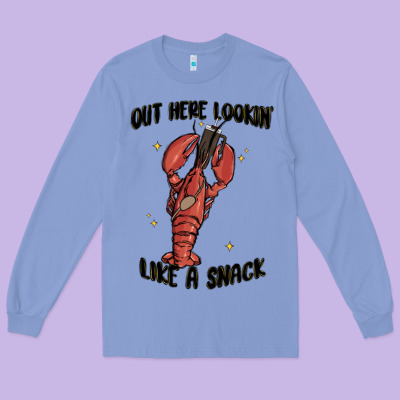 Out Here Lookin Like A Snack Boujee Long Sleeve Tee Designed By Maliassmallbusiness