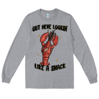 Heather Grey out here lookin like a snack boujee Long Sleeve Tee - MaliasSmallBusiness