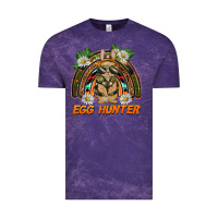 Cloud Purple easter egg hunter  rabbit rainbow Vintage Tee - BarkalooDesign
