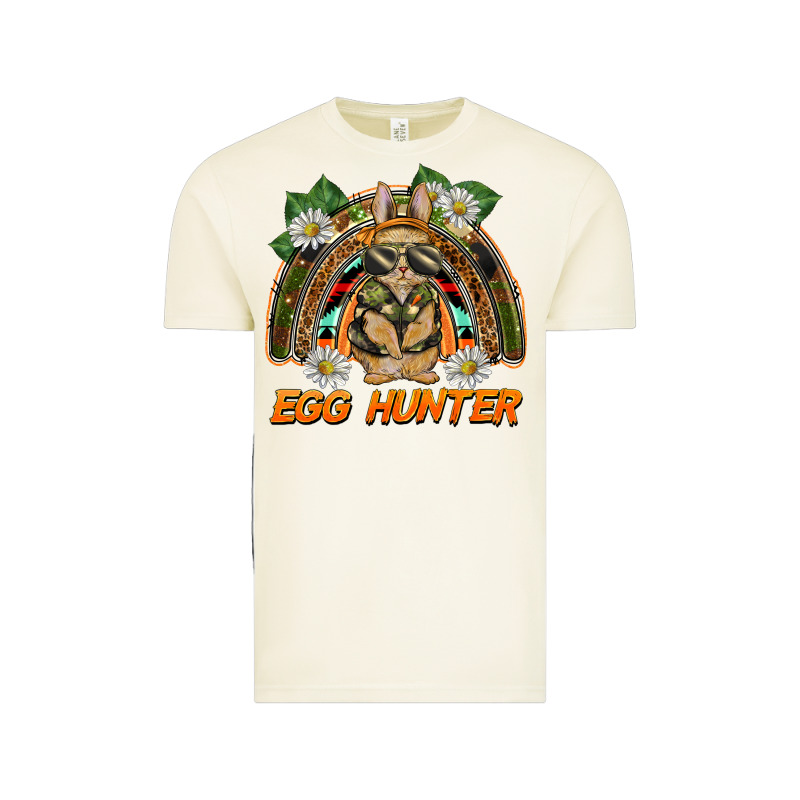 Easter Egg Hunter  Rabbit Rainbow Vintage Tee by BarkalooDesign | Teevron