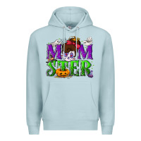 Blue Mist Momster Halloween Premium Hoodie - NancyCooperArtShop