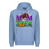 Colony Blue Momster Halloween Premium Hoodie - NancyCooperArtShop