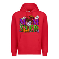 Red Momster Halloween Premium Hoodie - NancyCooperArtShop