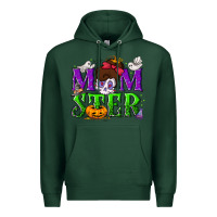 Sports Green Momster Halloween Premium Hoodie - NancyCooperArtShop