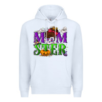 White Momster Halloween Premium Hoodie - NancyCooperArtShop