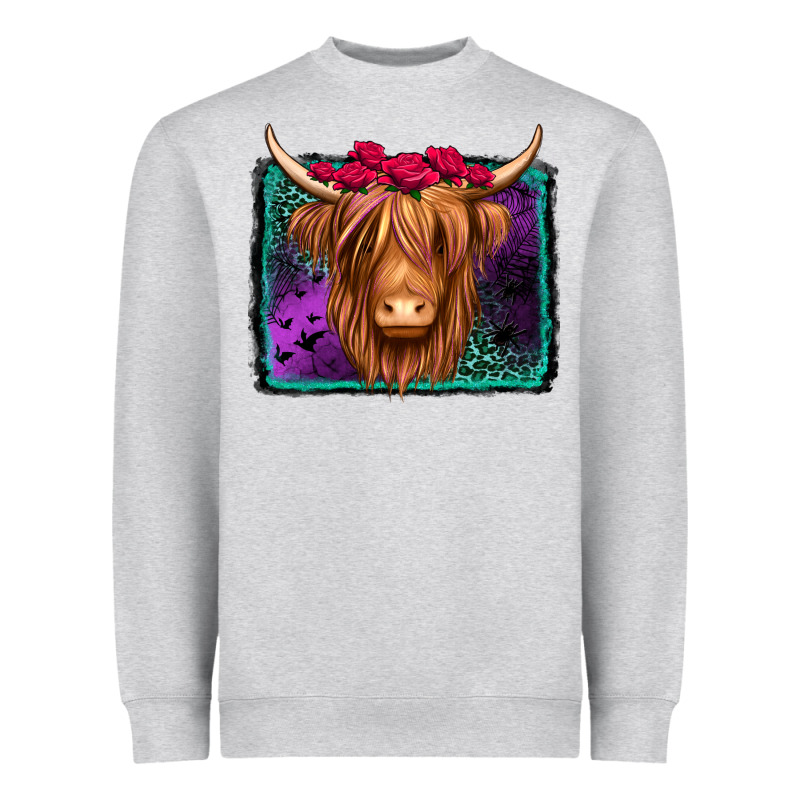 Halloween Highland Cow Heavyweight Sweatshirt by Jasminsmagicworld | Teevron