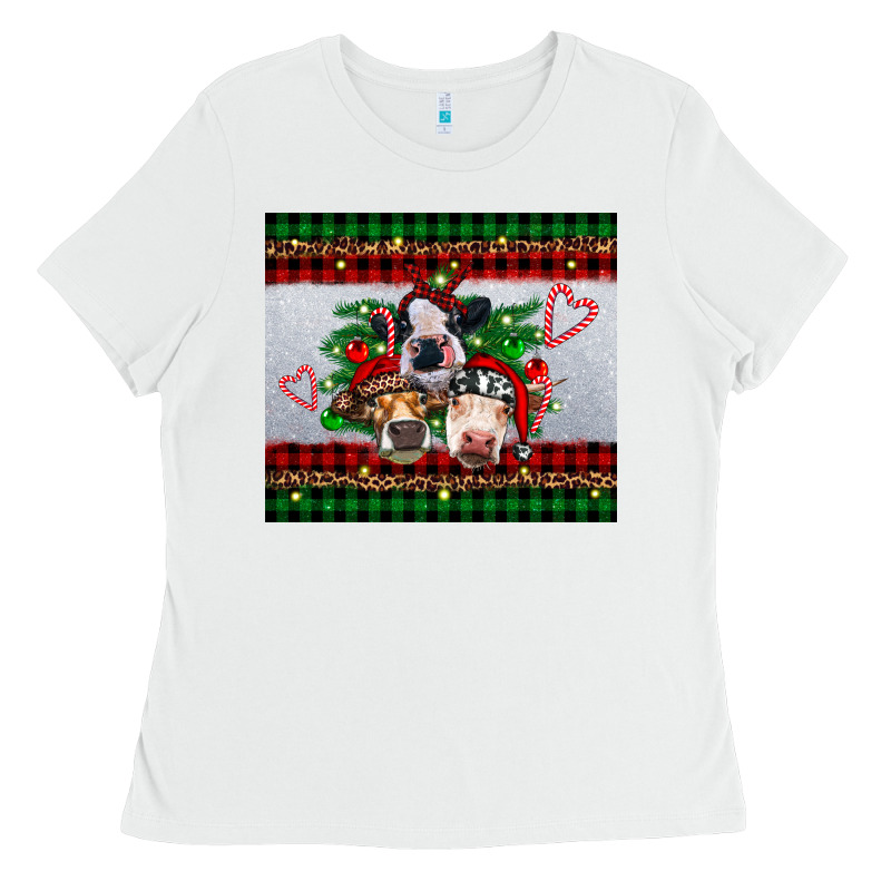 Christmas Heifers Ladies Tee by RanaPortraitStore | Teevron