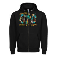 Black With God All Things Are Possible With Cross Zipper Hoodie - BundleAndBundleShop