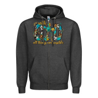 Charcoal Heather With God All Things Are Possible With Cross Zipper Hoodie - BundleAndBundleShop