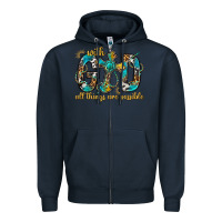 Navy With God All Things Are Possible With Cross Zipper Hoodie - BundleAndBundleShop