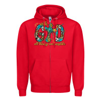 Red With God All Things Are Possible With Cross Zipper Hoodie - BundleAndBundleShop