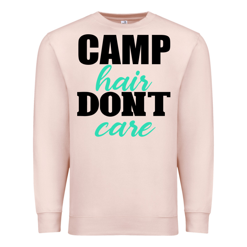 Camp Hair Don't Care Black Premium Sweatshirt by Bettercallsaul | Teevron