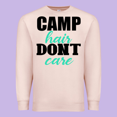 Camp Hair Don't Care Black Premium Sweatshirt Designed By Bettercallsaul
