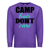 Purple Camp Hair Don't Care Black Premium Sweatshirt - Bettercallsaul