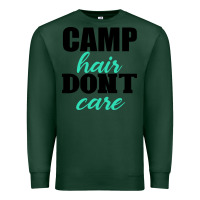 Sports Green Camp Hair Don't Care Black Premium Sweatshirt - Bettercallsaul