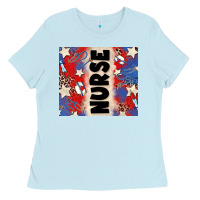 Baby Blue american nurse Ladies Tee - Zillion Design Studio