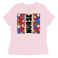 Bubblegum Pink american nurse Ladies Tee - Zillion Design Studio