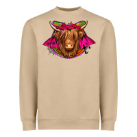 Halloween Highland Cow Horseshoe Heavyweight Sweatshirt | Teevron