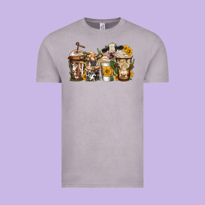 Cows Coffee Cups Vintage Tee Designed By Jasminsmagicworld